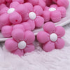 macro view of Pink Flower Silicone Focal Bead Accessory - 26mm x 26mm