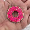 Close Up view of a Donut Enamel Pendant 41mm