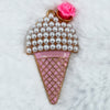 top view of a Ice Cream Cone Enamel Pendant 41mm