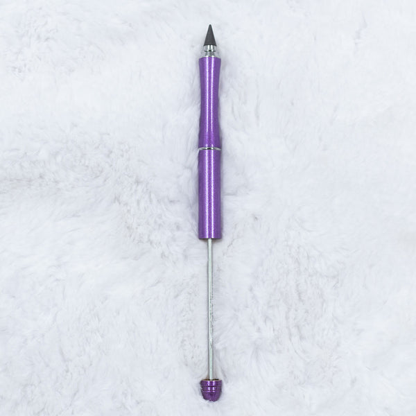 top view of a DIY Beadable Metal Everlasting Pencils purple