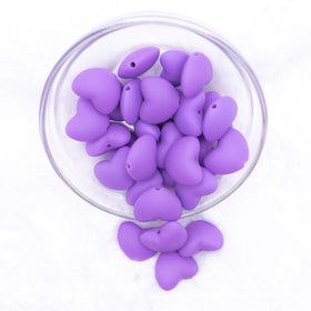 20mm Purple heart silicone bead