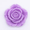 Front view of a 42mm Purple Acrylic Rose Flower focal pendant