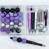 detailed view of the Create your own - Keyring and Beadable Pens DIY kit - Purplicious