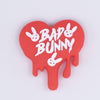 macro view of Bad Bunny Silicone Focal Bead Accessory