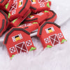 close up view of Red Barn Silicone Focal Bead Accessory
