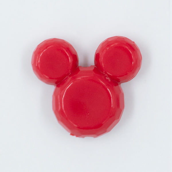 Top view of a red Chunky Acrylic Mouse Beads 34*37mm- [Set of 2]