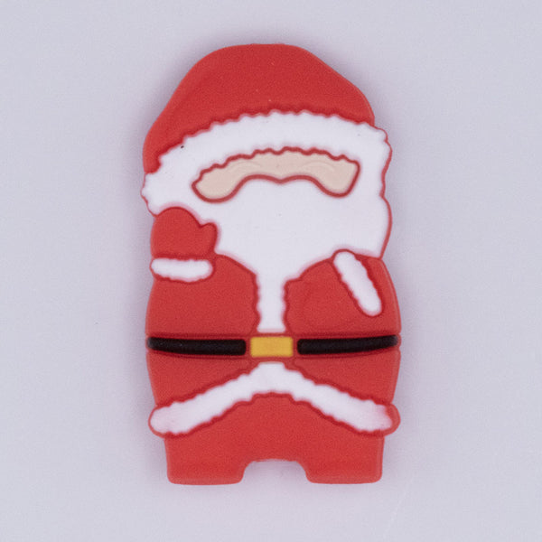 macro view of Santa Silicone Focal Bead Accessory - 32mm x 29mm