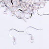 Top view of a pile of Silver French Earring Hooks [10 Count] - Nickel Free