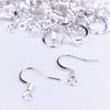Front view of a pile of Silver French Earring Hooks [10 Count] - Nickel Free