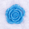 Front view of a 42mm Sky Blue Acrylic Rose Flower focal