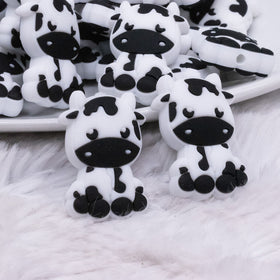 Small Cow Silicone Focal Bead Accessory - 28mm x 20mm