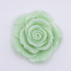 Front view of a 42mm Spearmint Green Acrylic Rose Flower focal pendant