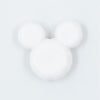 Top view of a white Chunky Acrylic Mouse Beads 34*37mm- [Set of 2]