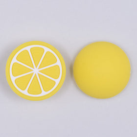 Yellow Lemon Silicone Focal Bead Accessory